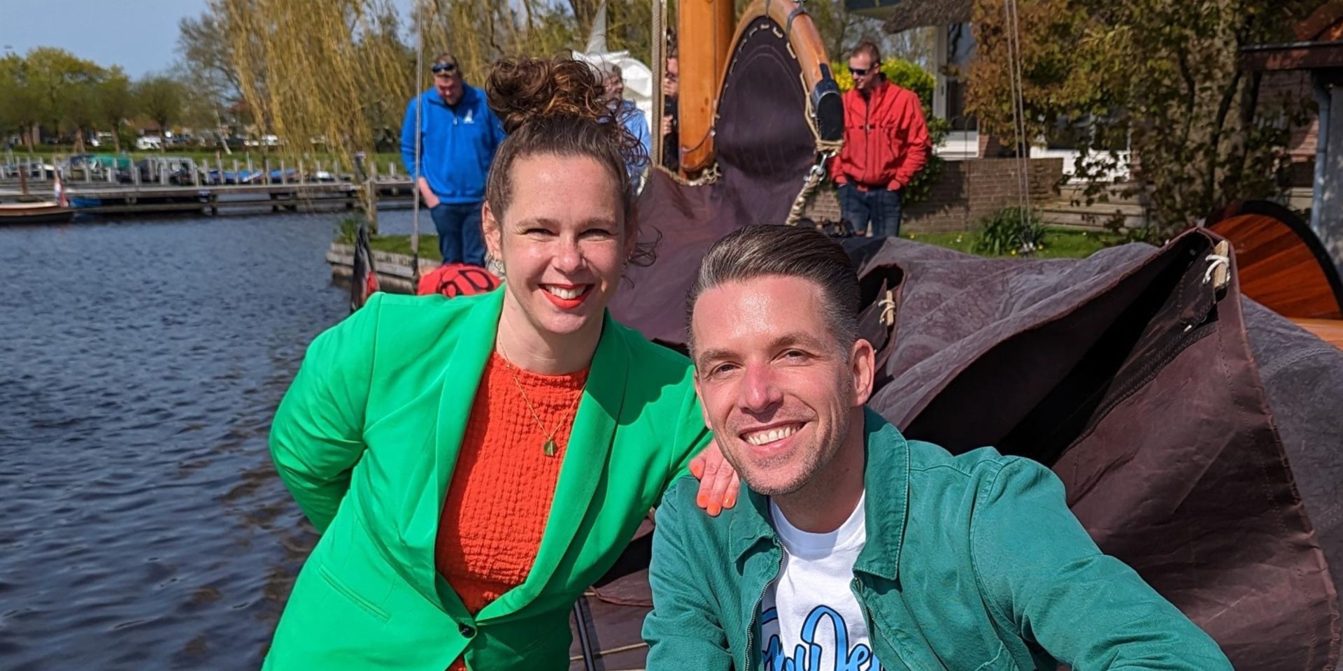 John en Daniëlle op It Skûtsje fan Drachten